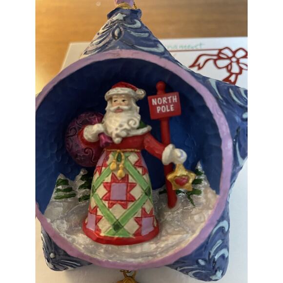Danbury Mint Jim Shore 2014 Santa North Pole Star Christmas Ornament - Picture 3 of 5